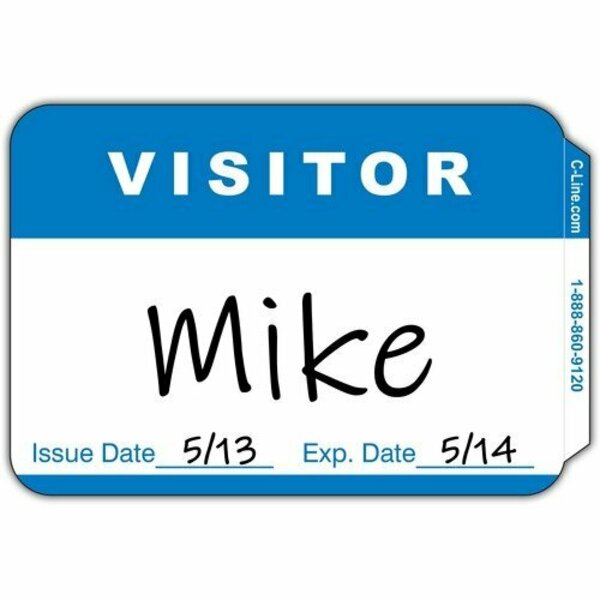 C-Line Products VISITOR NAME BADGE, 3-1/2X2-1/4in, 100PK CLI92245